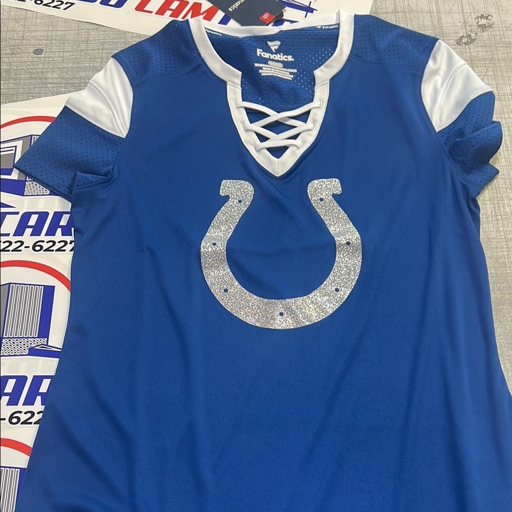 Fanatics Blue and White Sports Tee